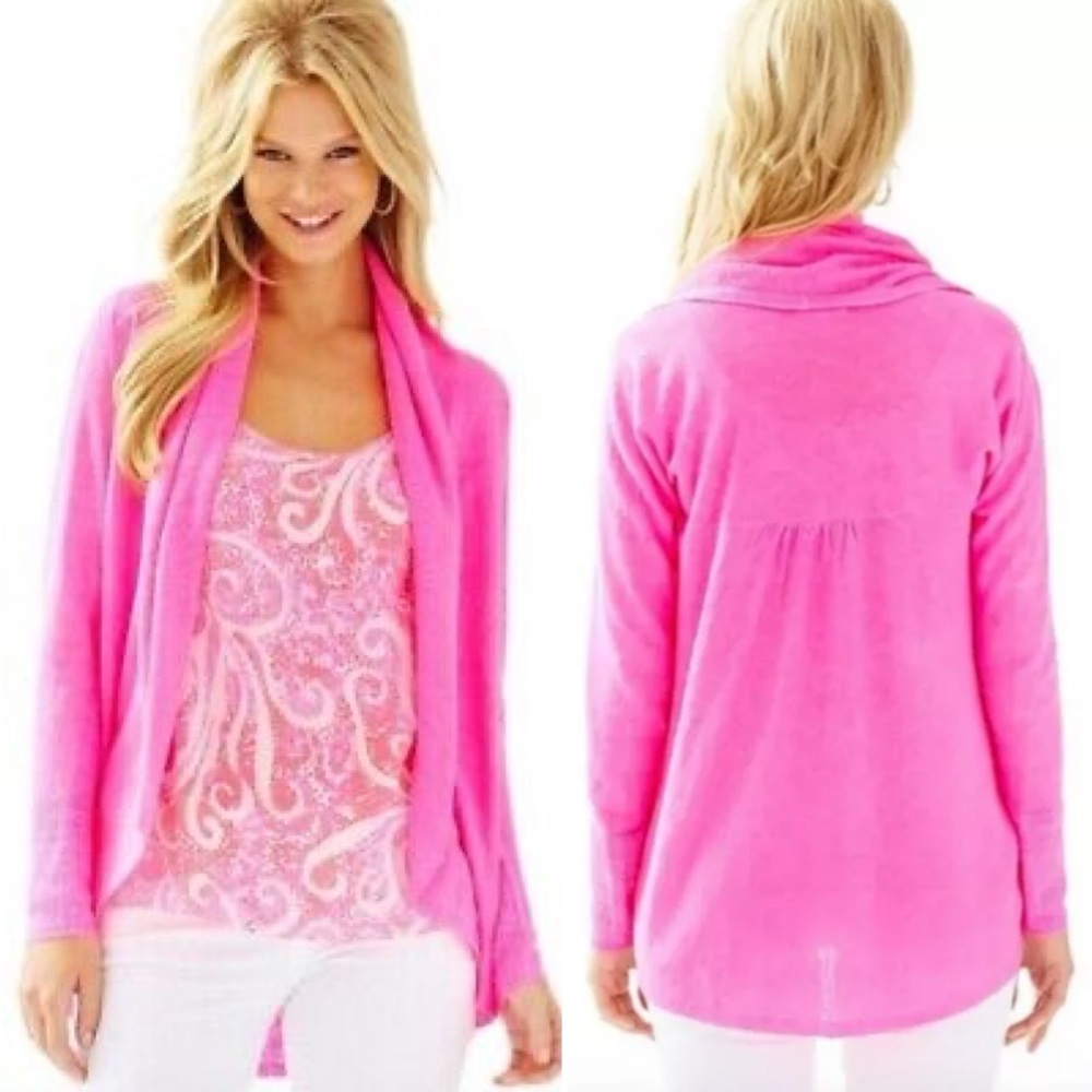 Lilly Pulitzer Pink Open Cardigan